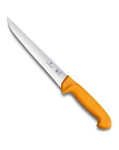 Нож разделочный лезвие 18 см прямое жёлтый Victorinox