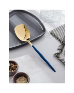 Лопатка кухонная Грэйс длина 26 см цвет ручки голубой головы золотой Magistro