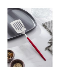 Лопатка кухонная перфорированная Грэйс длина 27 см цвет ручки красный Magistro
