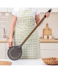 Лопатка кухонная перфорированная Delicate 103х23 см с разборной ручкой коричневый Nobrand