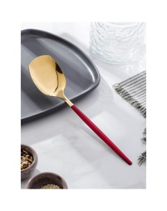 Лопатка кухонная Грэйс длина 26 см цвет ручки красный головы золотой Magistro