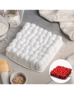 Форма для муссовых десертов и выпечки Пузыри 18 5х4 5 см силикон белый Доляна