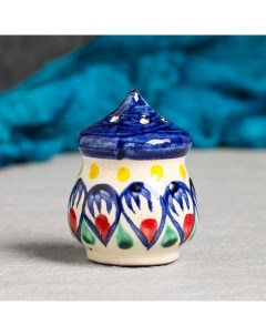 Солонка Риштанская керамика синяя роспись Sima-land