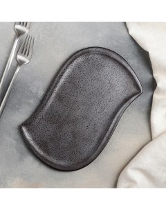 Блюдо керамическое для подачи Шоко 25 5х16х1 см коричневый Nobrand