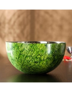 Миска Малахит диаметр 20 см цвет зеленый Доляна