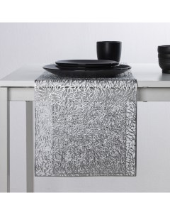Дорожка на стол Манифик 30х150 см цвет серебряный Доляна