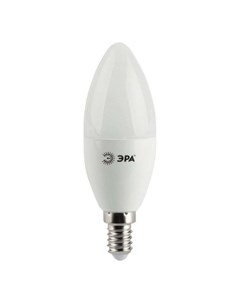 Лампа LED E27 7 Вт 2700 K свеча матовая Era