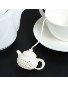 Ситечко для чая Чайник 5 5 см белый Доляна