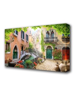 Картина на холсте Дворик в Венеции 60 100 см Topposters