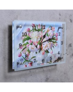 Часы настенные серия Цветы Цветы в вазе 20х30 см Сюжет