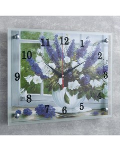 Часы настенные серия Цветы Цветы в вазе 30х40 см Сюжет