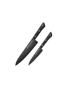 Набор из 2 ножей Shadow с покрытием Black coating AUS 8 ABS пластик Samura