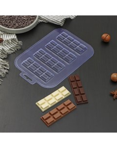Форма для шоколада и конфет Батончик 2х4 цвет прозрачный пластик Sima-land