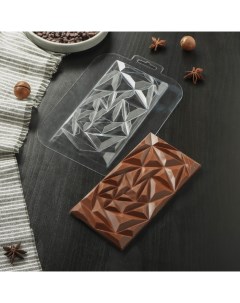 Форма для шоколада и конфет Плитка Эль Гиза 17х8 5х1 см цвет прозрачный Sima-land