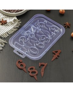 Форма для шоколада и конфет Цифры на ножке 21х15 см цвет прозрачный Sima-land