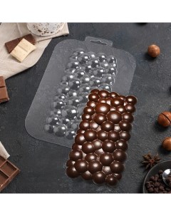 Форма для шоколада и конфет Плитка Пузырьки цвет прозрачный Sima-land