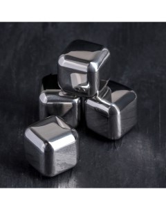 Набор камней для виски Куб 4 шт 2 5х2 5 см нержавеющая сталь Nobrand