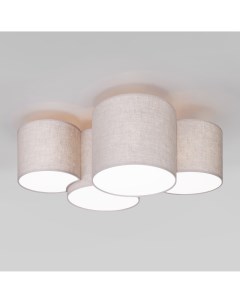 Потолочный светильник с 4 коричневыми тканевыми абажурами 6592 Mona Nature Е27 Tk lighting