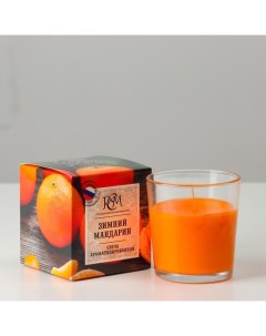 Ароматическая свеча в стакане Зимний мандарин подарочная упаковка 8х8 5 см 30 ч Sima-land