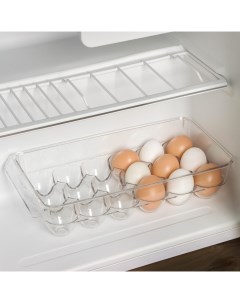 Контейнер для яиц с крышкой 18 ячеек 32 5x16 5x7 5 см Nobrand