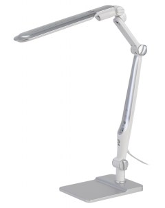 Настольный светильник NLED 497 12W S светодиодный на струбцине основание серебро Era