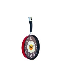 Часы Настенные Сковорода 25Х43см Корпус Красный С Черным Рубин