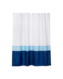 Занавеска штора Maritime для ванной тканевая 180х200 см цвет белый голубой Moroshka