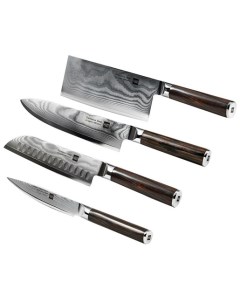 Набор ножей HuoHou из дамасской стали 4 1 Damascus Kitchen Knife Set HU0073 Huo hou