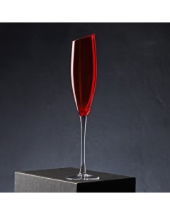 Бокал для шампанского Иллюзия 160 мл 5 5x27 5 см верх красный Magistro