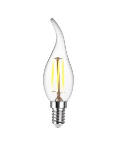 Лампа filament свеча на ветру FC37 белый свет 7Вт E14 4000K 730Лм 32496 6 Rev