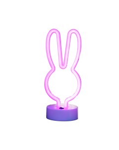 Настольный неоновый светильник Кролик Розовый Dled