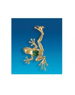 Фигурка Лягушка тропическая 10 5 см с зеленым кристаллом Crystal temptations