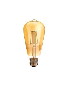 Лампа светодиодная Ретро ST64 6 Вт E27 630 Лм 2700 К теплый белый желтая Nobrand