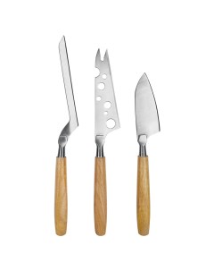 Набор ножей для всех видов сыра Осло 25х3см 3 шт ручка из дуба сталь нер Boska
