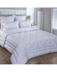 Одеяло 172х205 Лебяжий Пух 300 г сатин голубой 2 спальное Текс-дизайн