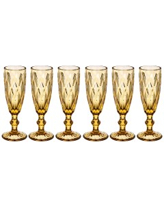 Набор Бокалов для Шампанского Ромбо 6шт Серия Muza Color 150мл В 20 см Lefard