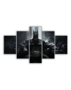 Картины Модульная картина Бэтмен сидящий на троне 140х80 Красотища