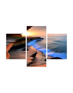Картины Модульная картина Скалистый берег 120х80 Красотища