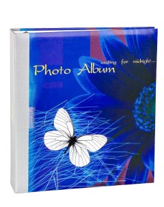 Фотоальбом Флора и Фауна обложка синего цвета 100 магнитных страниц 23х28 см Big dog