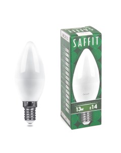Лампа светодиодная SBC3713 Свеча E14 13W 4000K 55164 Saffit