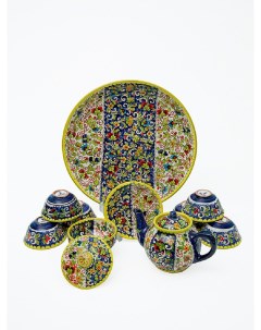 Чайный сервиз 10 предметов керамический с ручной росписью НЧ1РК1433 Бек и рр