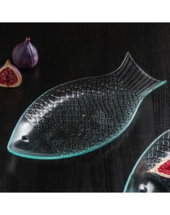 Блюдо для подачи Авис Рыба 21x40 5x4 см цвет прозрачный Magistro