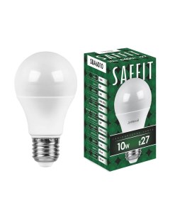 Лампочка светодиодная SBA6010 55006 230V 10W E27 A60 6400K упаковка 5 шт Saffit
