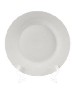 Тарелка десертная керамика 19 см круглая Белый Daniks