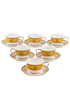 JK 177 Чайный набор на 6 персон Арабески Arabesca Yellow Pavone