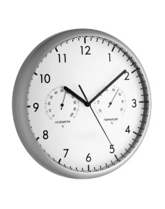 Часы настенные серия Классика с термометром и гигрометром d 30 см Соломон