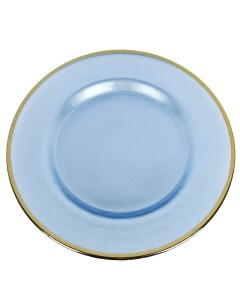 Блюдо сервировочное Crystallite голубое d 33 см h 2 5 см стекло KENG 9903622 Nouvelle