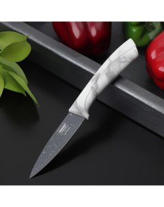 Нож овощной Мрамор лезвие 9 см Доляна