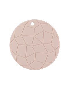Подставка под горячее силиконовая нескользящая круглая 17 8 см розовый песок Grand price