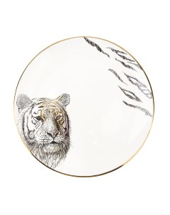Тарелка Саванна Тигр 20х20х2 5 см белый 1780275 2 Nouvelle